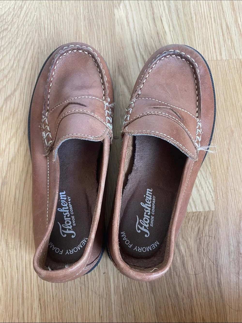 Florsheim boys Brown Leather Penny Loafers